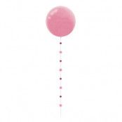 Ballongsvans Cirklar Rosa Glitter - 1-pack