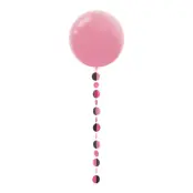 Ballongsvans Cirklar Rosa/Svart - 1-pack