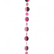 Ballongsvans rosa och svarta cirklar