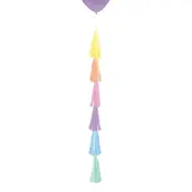 Ballongsvans Tofsar Regnbåge Pastell