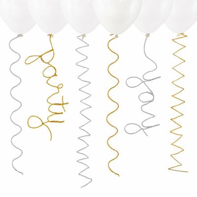 Ballongsvansar Guld/silver