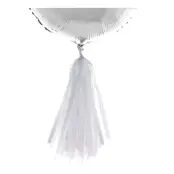 Ballongsvansar Pompons Vit - 5-pack