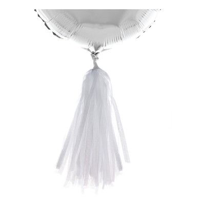 Ballongsvansar Pompons Vit - 5-pack