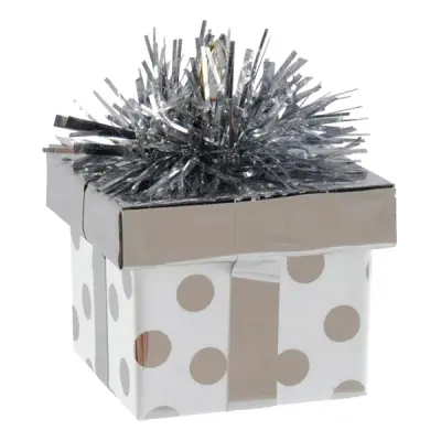 Ballongtyngd Present Silver