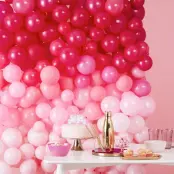 Ballongvägg Möhippa Rosa/Vit