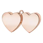 Ballongvikt Dubbla Hjärtan Roséguld