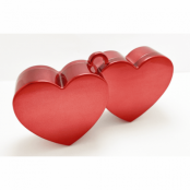 Ballongvikt hjärtan - röda