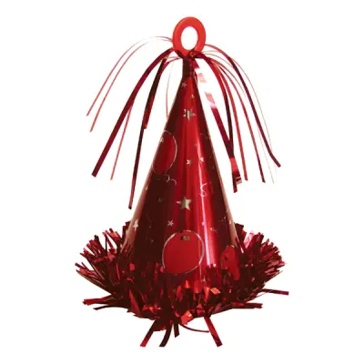 Ballongvikt Partyhatt Röd