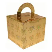 Ballongvikt Presentbox av Papp Guld Holografiska - 10-pack
