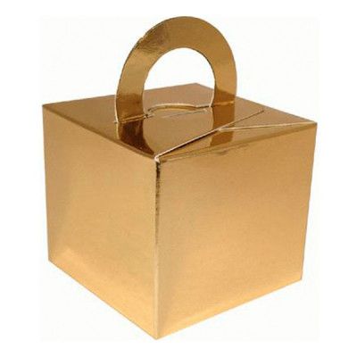 Ballongvikt Presentbox av Papp Guld Metallic - 10-pack