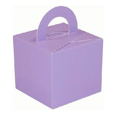 Ballongvikt Presentbox av Papp Ljuslila - 10-pack