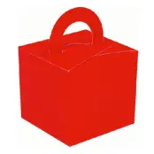 Ballongvikt Presentbox av Papp Röd - 10-pack
