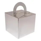 Ballongvikt Presentbox av Papp Silver - 10-pack