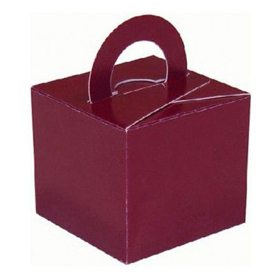 Ballongvikt Presentbox av Papp Vinröd - 10-pack
