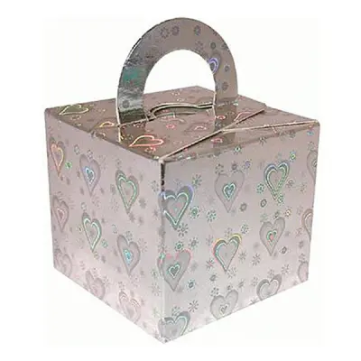 Ballongvikt Presentbox Silver Holografiska - 10-pack
