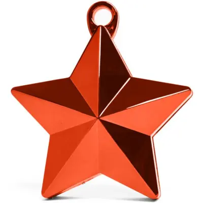 Ballongvikt Stjärna - Metallic Röd