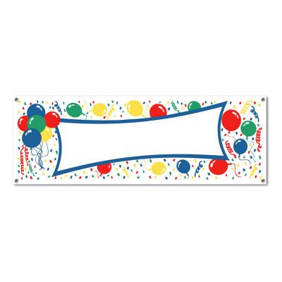 Banner med Ballonger Flerfärgad