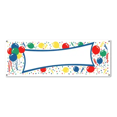 Banner med Ballonger Flerfärgad