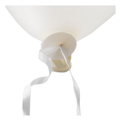 Ballongförslutare med Snöre Vit - 100-pack