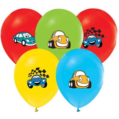 Bilar Ballonger 5-pack