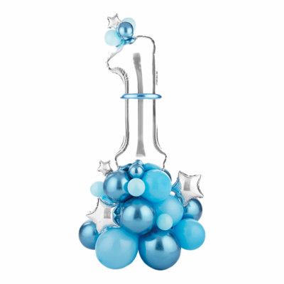 Blå Ballongbukett 1 År