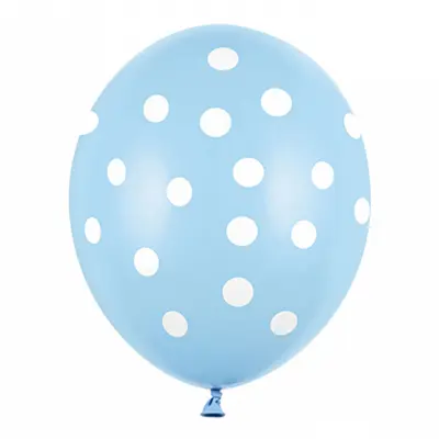 Blåa Ballonger med Prickar - 6-pack