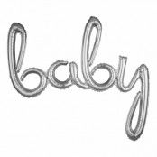 Bokstavsballong Baby Silver
