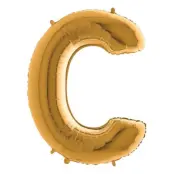 Bokstavsballong Guld - Bokstav C
