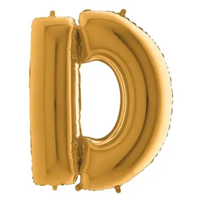 Bokstavsballong Guld - Bokstav D
