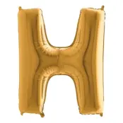 Bokstavsballong Guld - Bokstav H