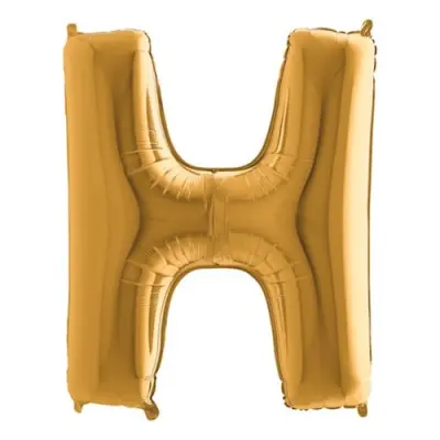 Bokstavsballong Guld - Bokstav H