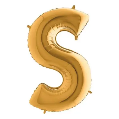 Bokstavsballong Guld - Bokstav S