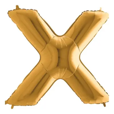 Bokstavsballong Guld - Bokstav X