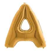 Bokstavsballong Guld Metallic - Bokstav A
