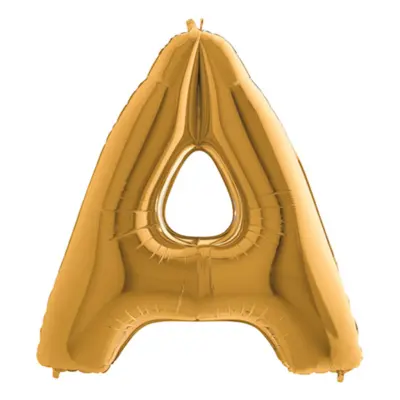 Bokstavsballong Guld Metallic - Bokstav A