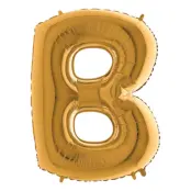 Bokstavsballong Guld Metallic - Bokstav B