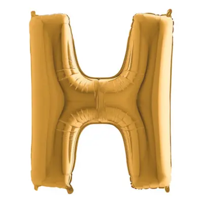 Bokstavsballong Guld Metallic - Bokstav H