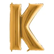 Bokstavsballong Guld Metallic - Bokstav K