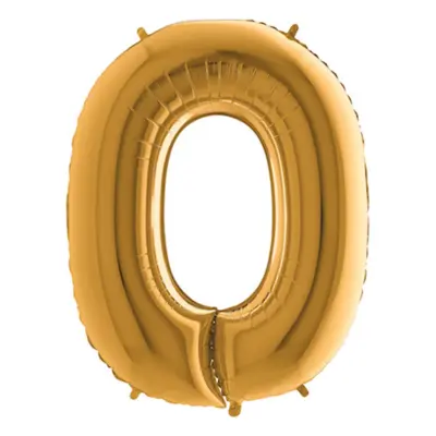 Bokstavsballong Guld Metallic - Bokstav O