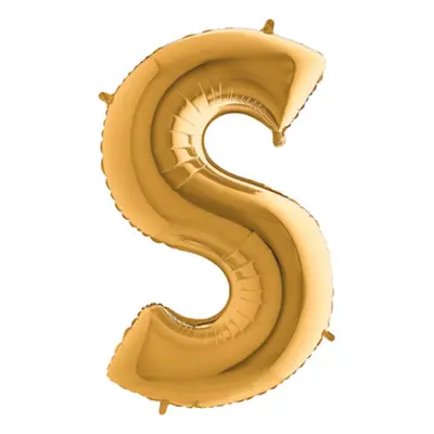 Bokstavsballong Guld Metallic - Bokstav S