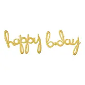 Bokstavsballong Happy B-Day Guld