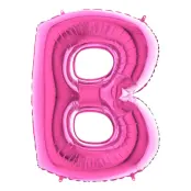 Bokstavsballong Rosa - Bokstav B