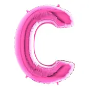 Bokstavsballong Rosa - Bokstav C