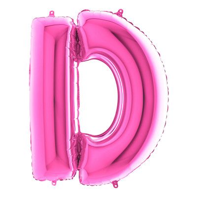 Bokstavsballong Rosa - Bokstav D