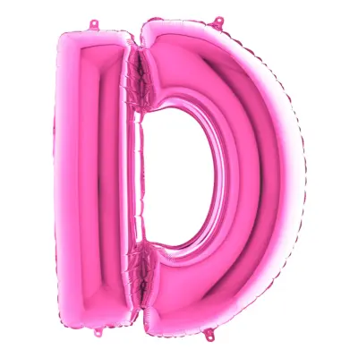 Bokstavsballong Rosa - Bokstav D