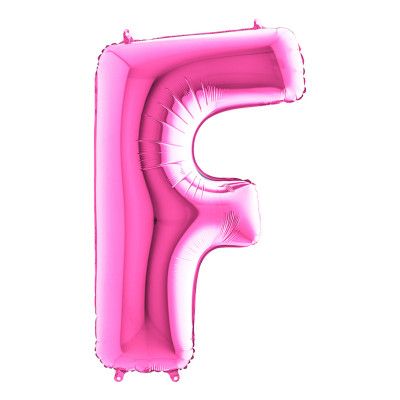 Bokstavsballong Rosa - Bokstav F