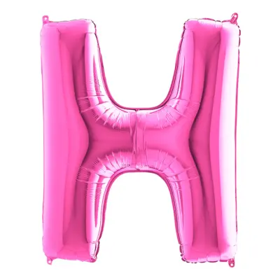 Bokstavsballong Rosa - Bokstav H