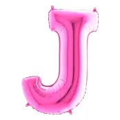 Bokstavsballong Rosa - Bokstav J