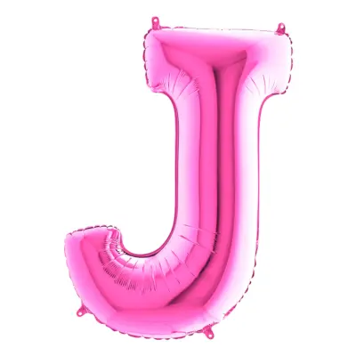 Bokstavsballong Rosa - Bokstav J