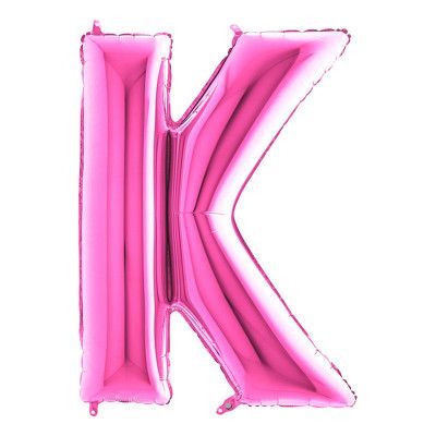 Bokstavsballong Rosa - Bokstav K